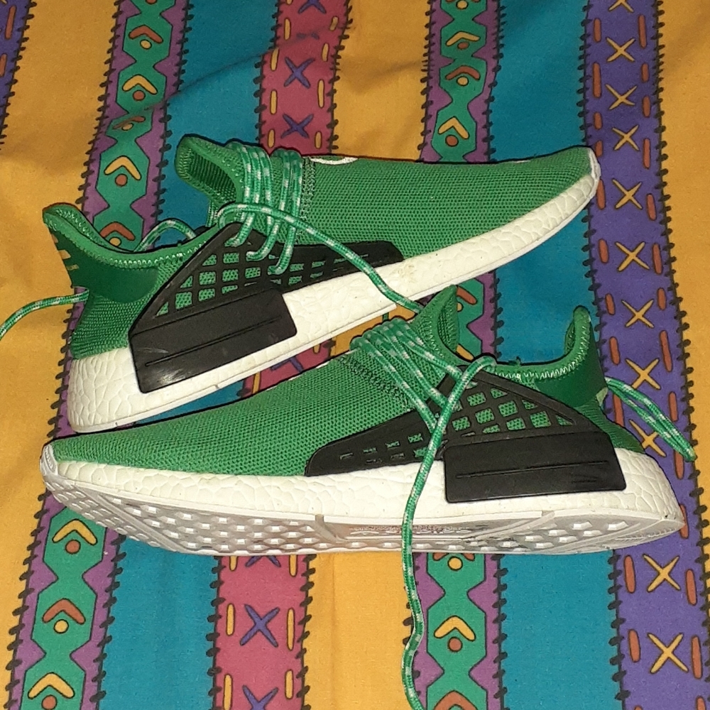 2016 Adidas Pharrell Williams NMD Human Race Green Shoes - Picture 3 of 6